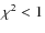 $\chi^{2} < 1$