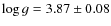 $\log g=3.87 \pm 0.08$