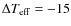 $\Delta T_{\rm eff}=-15$