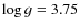 $\log g=3.75$
