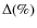 $\Delta(\%)$