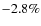 $-2.8\%$