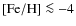 ${\rm [Fe/H]}\la -4$