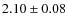 $2.10 \pm 0.08$