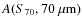 $A(S_{70}, 70~ \mu {\rm m})$
