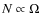 $N \propto \Omega$