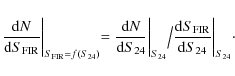 \begin{displaymath}\frac{{\rm d}N}{{\rm d}S_{\rm FIR}}\biggl \vert _{S_{\rm FIR}...
...{{\rm d}S_{\rm FIR}}{{\rm d}S_{24}}\biggl \vert _{S_{24}}\cdot
\end{displaymath}