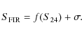 \begin{displaymath}S_{\rm FIR} = f(S_{24})+\sigma.
\end{displaymath}