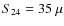$S_{24}=35~ \mu$