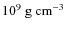 $10^9~{\rm g\ cm^{-3}}$