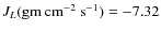 $J_{L}(\rm gm \: cm^{-2}~ s^{-1}) = -7.32$