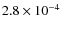 $2.8\times 10^{-4}$