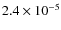 $2.4\times 10^{-5}$
