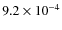 $9.2\times 10^{-4}$