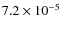 $7.2\times 10^{-5}$