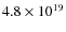 $4.8 \times 10^{19}$