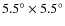 $5.5\ensuremath{^\circ}\times 5.5\ensuremath{^\circ} $