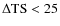 $\Delta {\rm TS}<25$