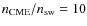 $n_{\rm CME}/n_{\rm sw}=10$