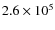 $2.6\times 10^{5}$
