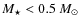 $M_\star < 0.5~ M_\odot $