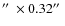 $\hbox{$^{\prime\prime}$ }\times 0.32\hbox{$^{\prime\prime}$ }$