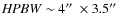 ${\it HPBW} \sim 4\hbox{$^{\prime\prime}$ }\times 3.5\hbox{$^{\prime\prime}$ }$