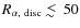 $R_{\alpha,~ {\rm disc}} \; \raise0.3ex\hbox{$<$\kern-0.75em\raise-1.1ex\hbox{$\sim$ }}\;\hskip-2pt ~ 50$