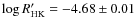 $\log{R'_{\rm HK}} = -4.68 \pm 0.01$