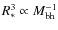 $R_\ast^3 \propto M_{\rm bh}^{-1}$