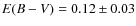 $E(B-V)=0.12\pm0.03$