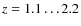 $z = 1.1\ldots2.2$
