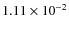 $1.11\times 10^{-2}$