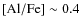 $\rm [Al/Fe] \sim 0.4$