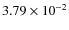 $3.79
\times 10^{-2}$