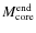 $M_{\rm core}^{\rm end}$
