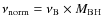 $\nu_{\rm norm} = \nu_{\rm B} \times M_{\rm BH}$