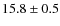$15.8 \pm 0.5$