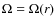 $\Omega = \Omega (r)$