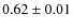$ 0.62 \pm 0.01 $