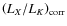 $\left(L_X/L_K\right)_{\rm corr}$