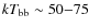 $kT_{\rm bb}\sim 50 {-}75$