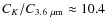 $ C_{K}/C_{3.6 \ {\rm\mu m}} \approx 10.4 $