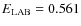 $E_{\rm LAB} = 0.561$