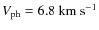 $V_{\rm ph}=6.8~{\rm km}~{\rm s}^{-1}$