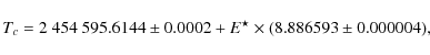 \begin{displaymath}T_c = 2~454~595.6144\pm0.0002 + E^{\star} \times (8.886593\pm0.000004),
\end{displaymath}