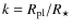 $k=R_{\rm pl}/R_\star$