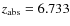 $z_{{\rm abs}}=6.733$