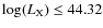 $\log(L_{\rm X})\leq44.32$
