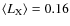 $\langle L_{\rm X}\rangle=0.16$